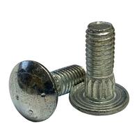 CB3834RN 3/8"-16 X 3/4" Carriage Bolt, Ribbed Neck, Zinc